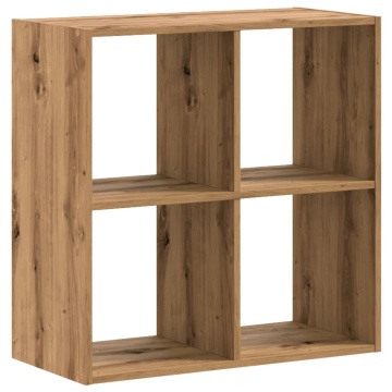 Bibliotecă, stejar artizanal, 68,5x32x68,5 cm, lemn prelucrat - Img 5