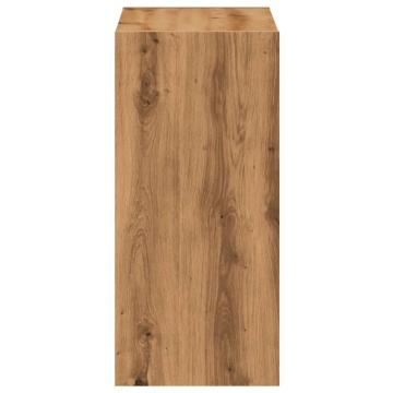 Bibliotecă, stejar artizanal, 68,5x32x68,5 cm, lemn prelucrat - Img 8