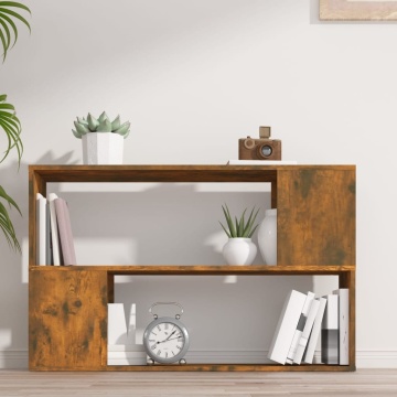 Bibliotecă, stejar fumuriu, 100x24x63 cm, lemn prelucrat - Img 3