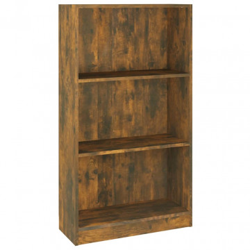 Bibliotecă, stejar fumuriu, 60x24x109 cm, lemn prelucrat - Img 2
