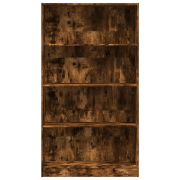 Bibliotecă, stejar fumuriu, 80x24x143 cm, lemn prelucrat - Img 4