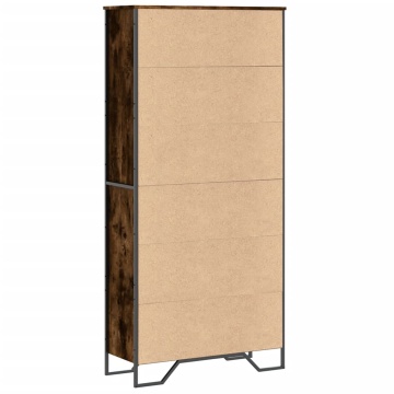 Bibliotecă, stejar fumuriu, 80x31x169 cm, lemn prelucrat - Img 5