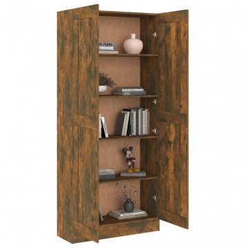 Bibliotecă, stejar fumuriu, 82,5x30,5x185,5 cm, lemn prelucrat - Img 4