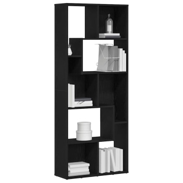 Bibliotecă, stejar negru, 67x24x161 cm, lemn prelucrat - Img 4