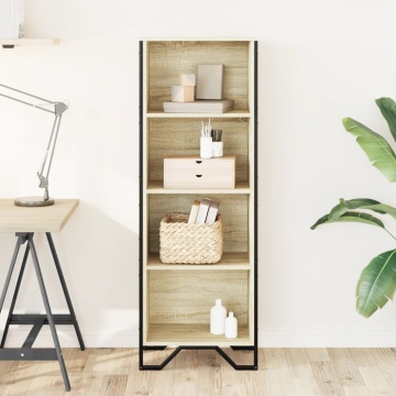 Bibliotecă, stejar sonoma, 50x31x137,5 cm, lemn prelucrat - Img 3