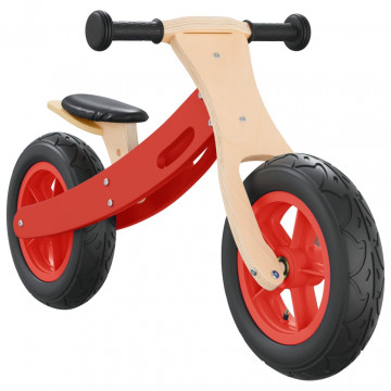 Bicicletă echilibru pentru copii, cauciucuri pneumatice, roșu - Img 4