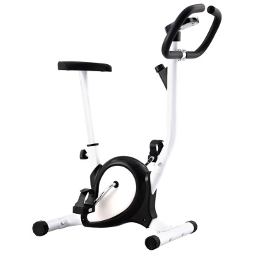 Bicicletă fitness cu centură de rezistență, negru - Img 3