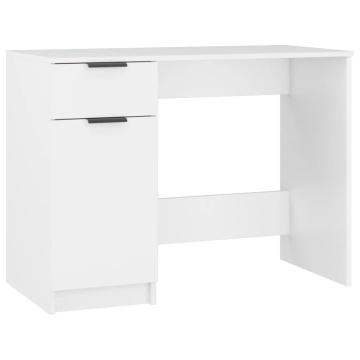 Birou, alb, 100x50x75 cm, lemn prelucrat - Img 2