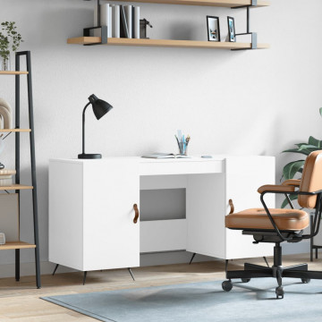 Birou, alb, 140x50x75 cm, lemn compozit - Img 1