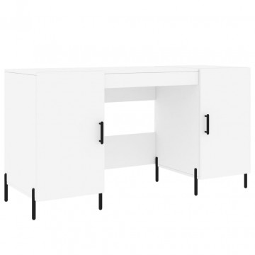 Birou, alb, 140x50x75 cm, lemn compozit - Img 2
