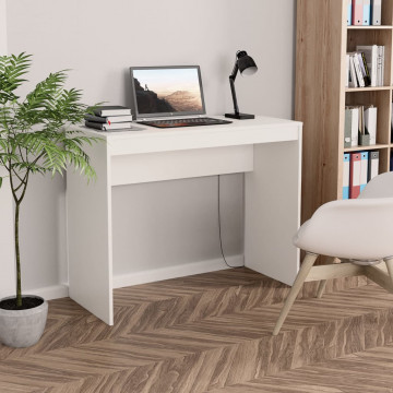 Birou, alb, 90x40x72 cm, lemn prelucrat - Img 1