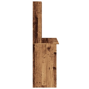 Birou cu rafturi, lemn vechi, 102x45x148 cm, lemn prelucrat - Img 8