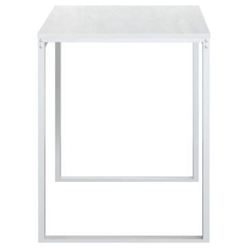 Birou de computer, alb, 110x60x73 cm, lemn prelucrat - Img 4
