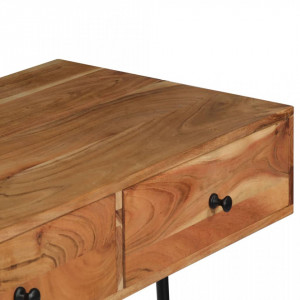 Birou de perete, 90 x 40 x 170 cm, lemn masiv de acacia - Img 4