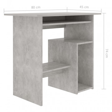 Birou, gri beton, 80 x 45 x 74 cm, PAL - Img 6