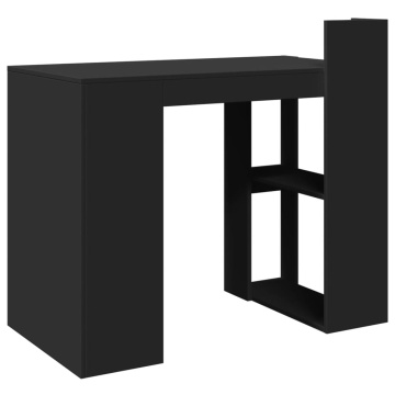 Birou, negru, 103,5x56,5x94 cm, lemn prelucrat - Img 5