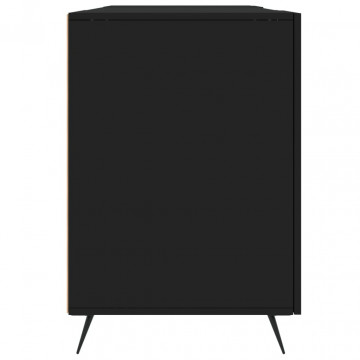 Birou, negru, 140x50x75 cm, lemn compozit - Img 6