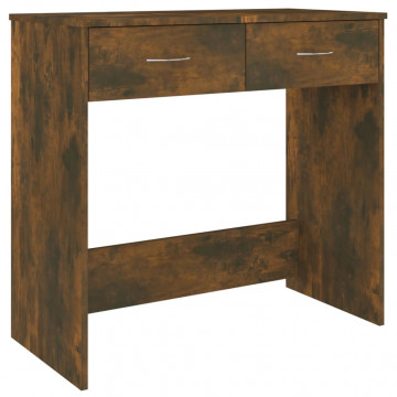 Birou, stejar fumuriu, 80x40x75 cm, lemn prelucrat - Img 2