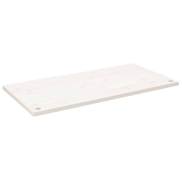 Blat de birou, alb, 100x60x2,5 cm, lemn masiv de pin - Img 2