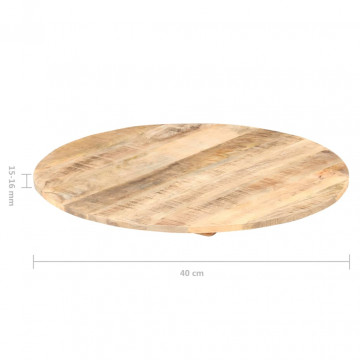 Blat de masă, 40 cm, lemn masiv de mango, rotund, 15-16 mm - Img 4