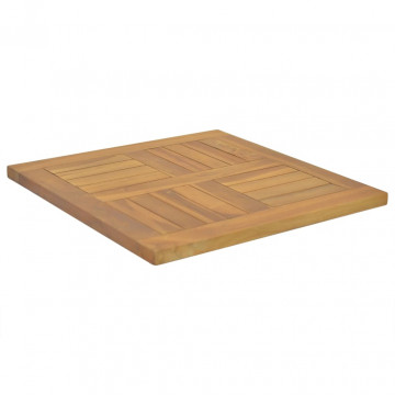 Blat de masă, 50x50x2,5 cm, lemn masiv de tec, pătrat - Img 2