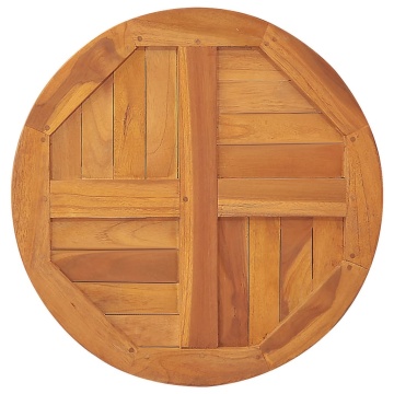 Blat de masă, 60 cm, lemn masiv de tec, rotund, 2,5 cm - Img 4