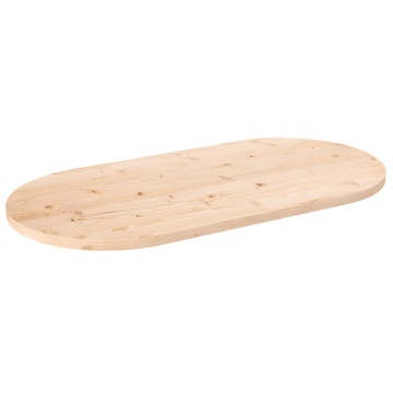 Blat de masă, 90x45x2,5 cm, lemn masiv de pin, oval - Img 1