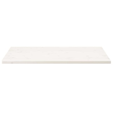 Blat de masă alb 110x55x2,5 cm lemn masiv de pin dreptunghiular - Img 3