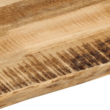 Blat de masă contur natural 80x60x3,8 cm lemn masiv mango brut - Img 6