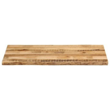 Blat de masă contur organic 100x60x2,5 cm lemn masiv mango brut - Img 3