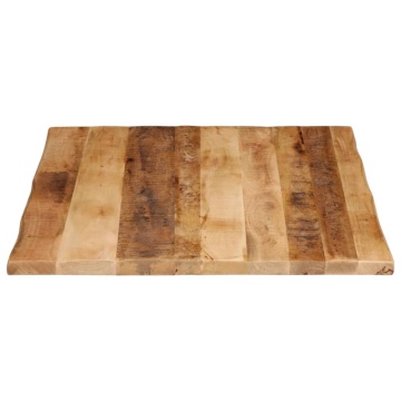 Blat de masă contur organic 90x80x2,5 cm lemn masiv mango brut - Img 4