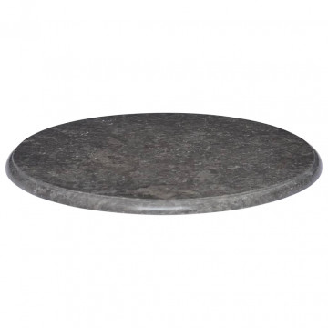 Blat de masă, negru, Ø60x2,5 cm, marmură - Img 2