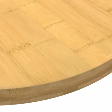 Blat de masă, Ø70x2,5 cm, bambus - Img 2