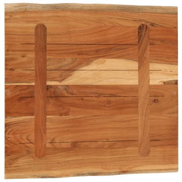 Blat de masă pătrată 60x60x3,8 cm lemn masiv acacia margine vie - Img 8