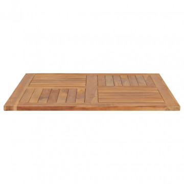 Blat de masă pătrată, 90 x 90 x 2,5 cm, lemn masiv de tec - Img 2