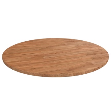 Blat de masă rotund maro deschis Ø80x1,5 cm lemn stejar tratat - Img 1