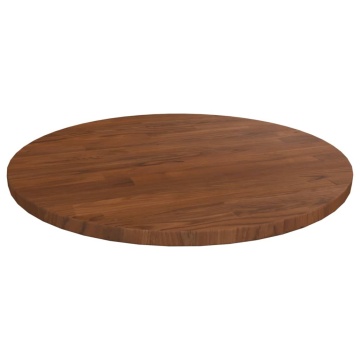 Blat de masă rotund maro închis Ø40x1,5 cm lemn stejar tratat - Img 1