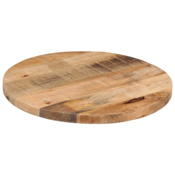 Blat de masă rotund, Ø 40x1,5 cm, lemn masiv de mango brut - Img 2