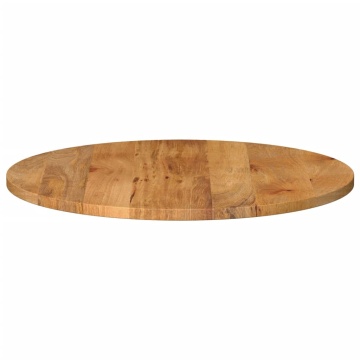 Blat de masă rotund, Ø 70x2,5 cm, lemn masiv de mango brut - Img 4