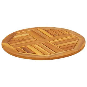 Blat de masă rotund, Ø60x2 cm, lemn masiv de acacia - Img 4