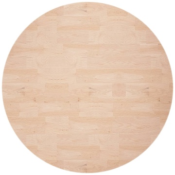 Blat de masă rotund, Ø80x2,5 cm, lemn masiv stejar netratat - Img 2