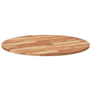 Blat de masă rotund, Ø80x2 cm, lemn masiv de acacia - Img 6