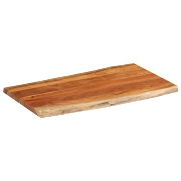 Blat masă, 120x60x2,5 cm dreptunghiular lemn acacia margine vie - Img 2