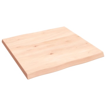 Blat masă 60x60x(2-4) cm lemn stejar netratat contur organic - Img 4