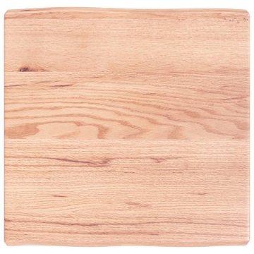 Blat masă, 60x60x(2-6) cm, maro, lemn tratat contur organic - Img 2