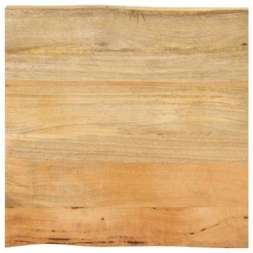 Blat masă cu margini naturale, 40x40x2,5 cm, lemn masiv mango - Img 1