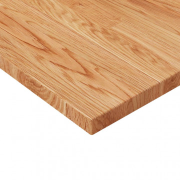 Blat masă pătrat maro deschis 50x50x2,5cm lemn stejar tratat - Img 3