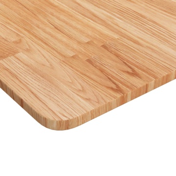 Blat masă pătrat maro deschis 60x60x1,5 cm lemn stejar tratat - Img 3