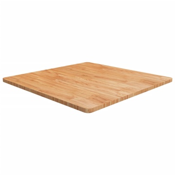 Blat masă pătrat maro deschis 90x90x2,5cm lemn stejar tratat - Img 1