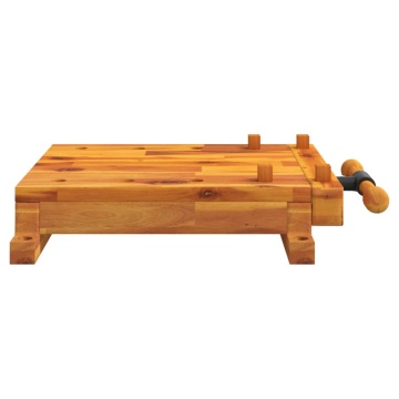 Blat pentru banc de lucru cu menghină, 52x44x9,5 cm lemn acacia - Img 3